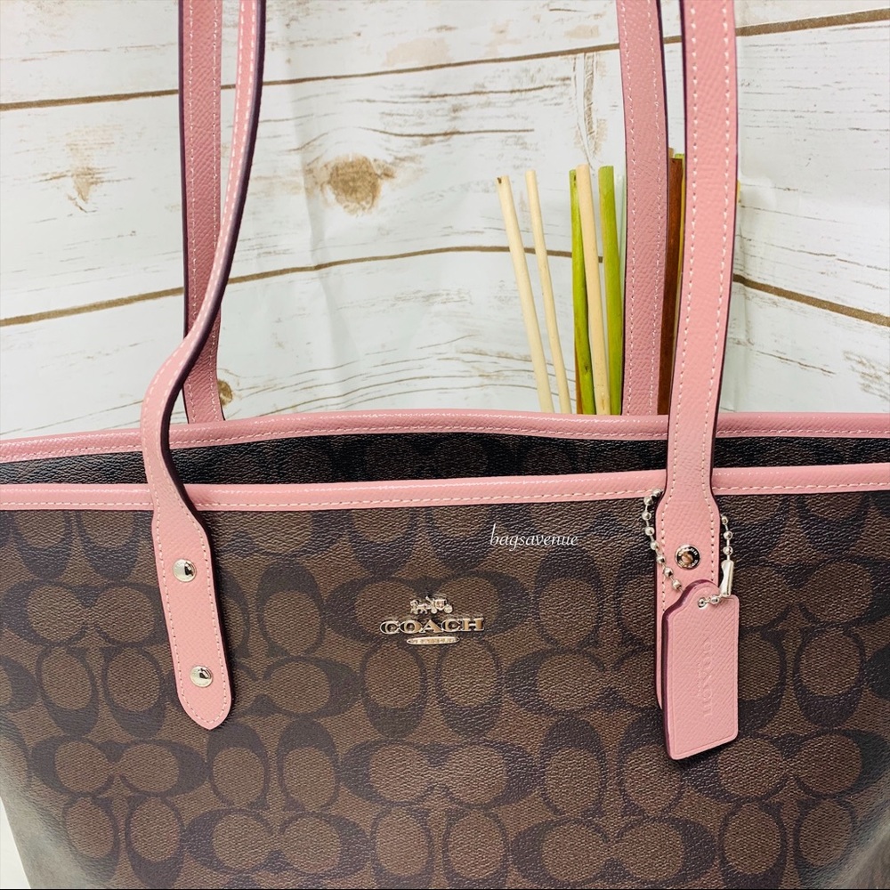 Coach brown dusty rose pink tote NWT - Picture 2 of 8